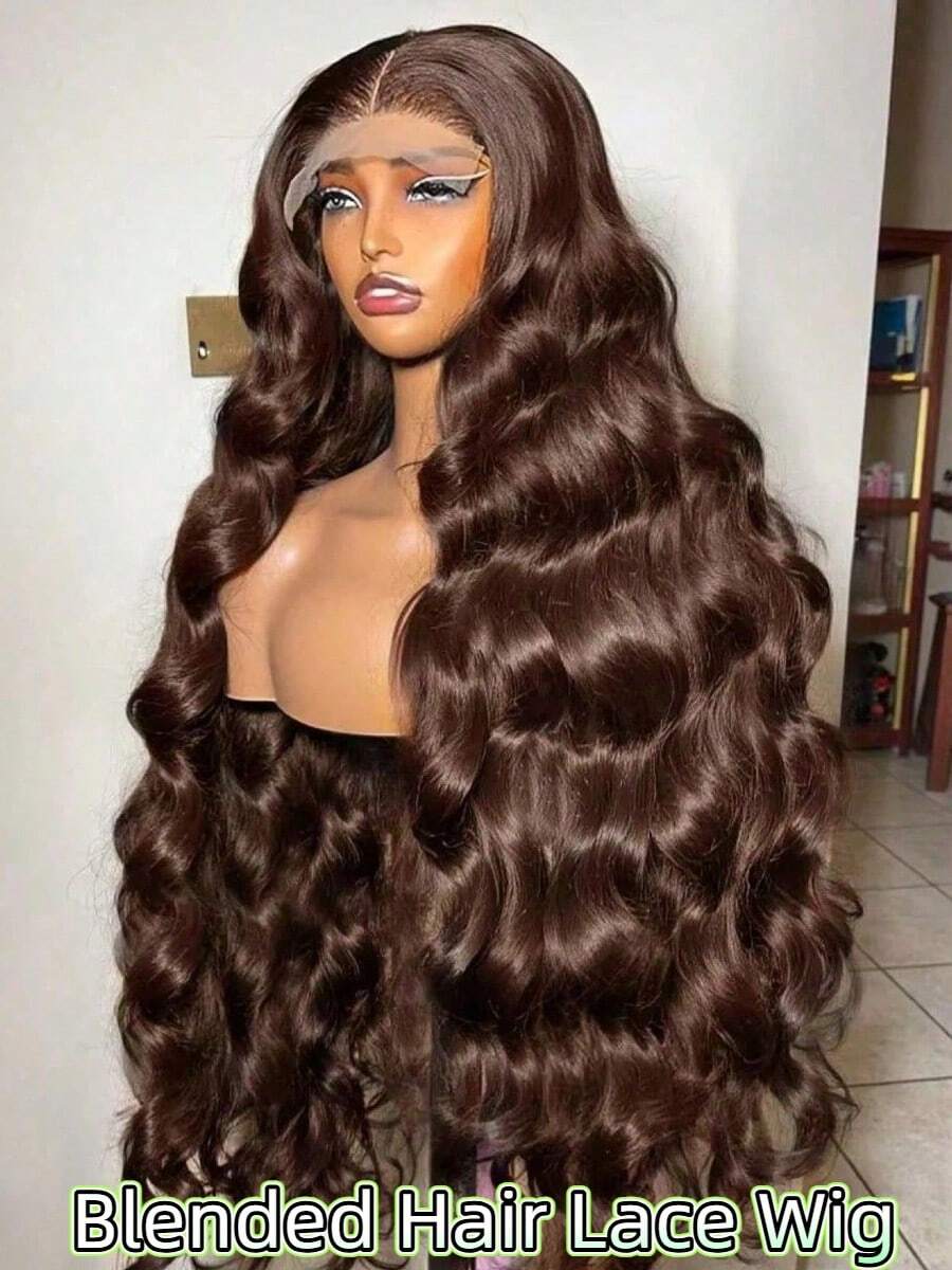 13*3 波浪卷蕾丝前假发 55.88-66.04 厘米 波浪卷蕾丝前合成假发 耐热假发