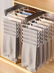 1pc Multi-Functional Scarf Rack, 5-Tier Plastic Non-Slip Scarf/Shawl Organizer Holder - Multicolor - View 5