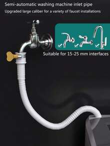 Thickened Air Conditioner Drain Pipe Extension, Outdoor Unit Drain Pipe Water Faucet Extension, Drip Hose, Washing Machine Water Inlet & Outlet Hose, Semi-Automatic Washing Machine Water Inlet & Outlet Pipe - White - View 4