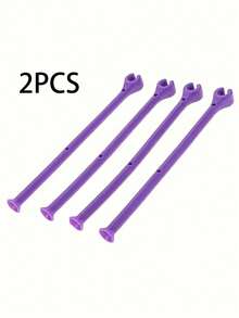 2/4pcs Adjustable Silicone Wine Glass Holder - Non-Slip Design, Dishwasher , Space-Saving Home Bar, Kitchen And Entertainment Accessory - Purple - View 11