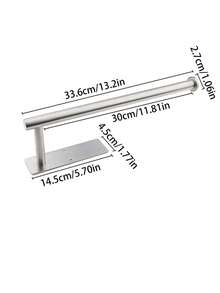 1个悬挂式纸巾架，橱柜下收纳纸巾架，免钻孔锻铁厨房纸巾架，保鲜膜，布料收纳架，家居厨房用品 - 彩色 - 查看 13