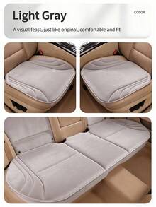 3pcs/Set Summer Car Seat Cushion, Winter Warm Plush Short Fur Seat Pad, Backless Single Seat Cushion - A - View 10
