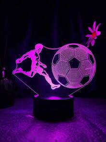 3D Football Shaped Touch Sensor Color Changing Night Light, USB Powered Desk Decor Lamp, Ideal Gift For Football Fans, Suitable For Bedroom, Study And Living Room Decoration, Birthday And Holiday Present - One Size Fits All - View 10
