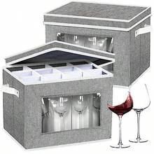 Stemware Storage Cases - Light Gray - View 1