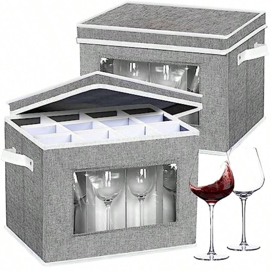 Stemware Storage Cases - Light Gray - View 1