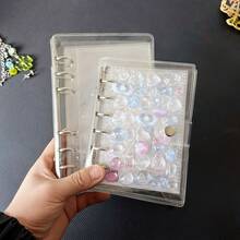 1 cuốn sổ tay bìa trong suốt hình ngôi sao lấp lánh cỡ A7 A6 M5, sổ tay bìa in laser ba chiều, giấy lót trong suốt, giấy thay thế chất liệu PP, sổ dán trong suốt PET, bộ sổ tay, bộ vở, sổ dán trong suốt. - Nhiều màu - Xem 4