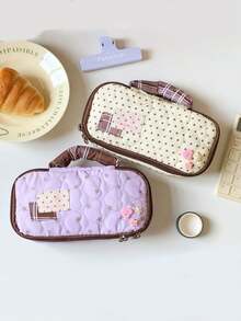 1 Hộp đựng văn phòng phẩm cho bé gái, đơn giản, dung tích lớn, phù hợp cho học sinh tiểu học và trung học. - Nhiều màu - Xem 2