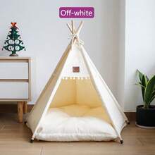 四季通用封闭式宠物帐篷，猫床/狗屋，保暖可水洗，适合猫狗 - 彩色 - 查看 3