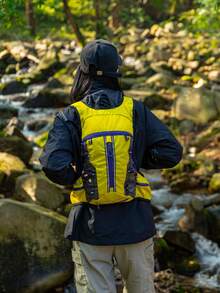 Mochila ligera para senderismo al aire libre, mochila unisex para montañismo, camping y ciclismo - Amarillo - Ver 12