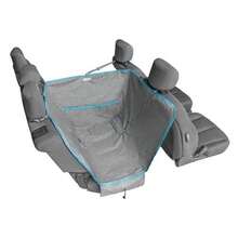 Kurgo Wander Dog Hammock Style Seat Cover for Pets Pet Seat Cover Dog Car Hammock Water-Resistant Khaki 27.5" Wide Heather Charcoal Grey Model:K01783 - Gris carbn jaspeado - Ver 8
