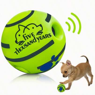 1PC Dog Interactive Toy Sound Ball Rolling Strange Bark Dog Self-Amusement Dog Boredom Relief Device Chewable And Grinding Sound No Batteries Pet Interactive Ball Toy Dog Intelligence Training Ball Toy
