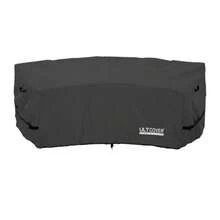 ULTCOVER - Funda para sofá curvado de patio impermeable para muebles seccionales de exterior tipo sofá de 2-3 plazas 94 pulgadas longitud del arco trasero / 60 pulgadas (longitud del arco frontal - Negro Curvo - Ver 1
