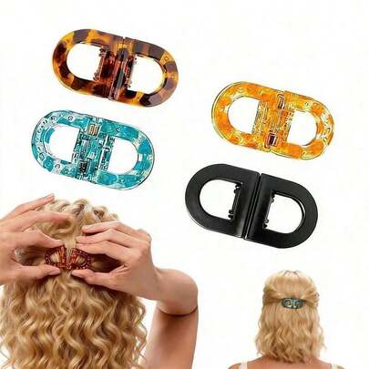 1pc/4pcs Set Magnetic Tropical Sunset Hair Clips, Women Flat Magnetic Hair Clips, Non-Slip, Home Decor, Suitable For Daily Styling, No Pressure, Thin Yet Thick, Intuitive And Easy To Use, No Trace Or Residue, Suitable For Home And Travel, Easily Create Women's Hairstyles, Women's Hair Accessories, Headwear, Hair Clips, Hair Clips.