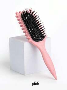 1pc Curly Hair Styling Brush Curl Defining Brush Shaping Defining Curls Reduce Pulling Curl Separation - 1pc-pink - View 6