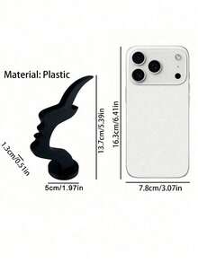 2pcs Unique Curved Eyeglasses Stand - Practical Minimalist Black Design, Plastic Material, Suitable For Living Room, Bedroom, Office, Or As A Gift For Family And Friends, Enhances Desk Or Nightstand Decor, Home Decor Accessory, Minimalist Design, Holiday Gift, Valentine's Day Gift, New Year Gift (1/2pcs Available) - 彩色 - 查看 2