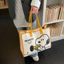SNOOPY 1PC Cute PEANUTS Tote Bag, Large Capacity For Campus Commute & Daily Outings, Perfect Gift - Multicolor - View 5