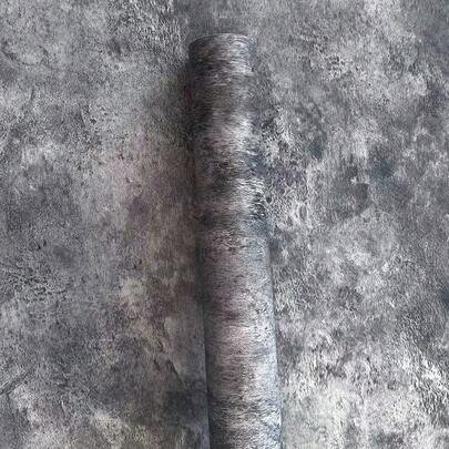 1卷复古水泥灰自粘墙纸，防水防潮工业风装饰墙纸，可移除乙烯基材质，适用于书房、客厅、餐厅、浴室、卧室、商业及住宅用途，适用于家具、家电等，防水隔音，奢华平面贴纸，易于使用，可用于家居装饰、电视背景墙、橱柜、梳妆台、盥洗台等，焕新您的家。