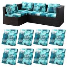 8 fundas elásticas de cojín de patio fundas de repuesto para sofá al aire última intervensión fundas de cojín para muebles de patio protector de muebles lavable y reutilizable turquesa solo - Turquesa - Ver 1