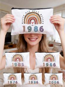 1/3/510 pezzi Borsa trucco per regali di 40° compleanno, borse cosmetiche divertenti per 40° compleanno, idee regalo per 40° compleanno borsa trucco (solo borsa), disponibile anche per regali di 20°, 30°, 50°, 60° compleanno, adatta per amici, amanti, famiglia - multicolore - Visualizzare 2