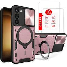 Capa Case For Samsung Galaxy S23 - With Screen Protector And Built-In Phone Stand - Pink, 42517921 - Neon - View 1