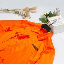 1 Set Adult Halloween Prisoner Costume, Cosplay Performance Outfit - Orange - View 8