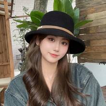 New Summer Women's Bucket Hat, Makes Face Look Smaller, UV Protection, Woven Material, Versatile & Breathable - Multicolor - View 2