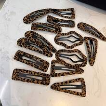 2个豹纹美拉德刘海夹BB发夹侧刘海发夹女士 - 彩色 - 查看 4