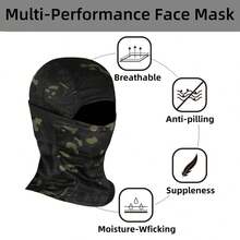 3Pcs/1pc Balaclava Face Mask Men, Women's Full Head Wrap Motorcycle Cooling Neck Gaiter Tactical Hood For Hiking Cycling - Multicolor - View 2