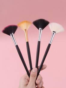 1pc/4pcs Bestselling Multi-Functional Fan Brush, High Quality Soft Hair Powder Brush, Highlighter Brush, Evenly Picks Up Powder Without Fallout, Makeup Brush Beauty Tool - Multicolor - View 5