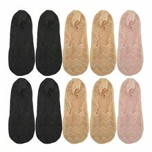Women's Summer Lace Non-Slip Invisible Socks Fashion Cool Breathable Mesh Comfy Low Cut Boat Socks - Multicolor - View 8