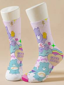 CARE BEARS 1 Pair Women's Personalized Socks, 360 Degree Digital Printing With Interesting Cheer Bear, Wish Bear, Heart Bear, Angel Bear, Grumpy Bear, Fashionable And Minimalist, Suitable For Daily Wear And Graduation/Birthday Gifts - Multicolor - View 5