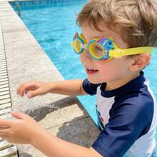 1pc Adjustable Strap Youth Swimming Goggles, Wide Frame High Definition Swim Goggles, Unisex - Multicolor - View 10