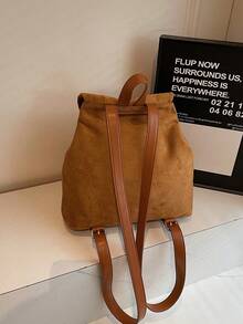 2025新款休闲大容量多功能旅行背包，时尚学生背包 - 棕色 - 查看 2