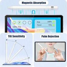 适用于 Apple Pencil 的触控笔，兼容第 9 代和第 10 代 | 充电速度提升 2 倍，兼容第 6 代至第 11 代（2018-2025 年），Pro 12.9/11/13 英寸/M4，Air 3/4/5/M2/M3，Mini 5/6，Apple Pencil 第二代，升级版触控笔，兼容第 9 代和第 10 代，支持快速充电，兼容 Pro 11/12.9 英寸（第 3/4/5 代），复活节礼物，春季生日礼物 - 彩色 - 查看 9