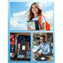 2 - Pack Bank Deposit Money Bags With Zipper, PU Leather Cash Pouches With Label, 11.2x 6.1 Inches, Coins, Cosmetics, Bills, Tools, Black Aqua Green - 2件裝:黑色和淺綠色 - 查看 5