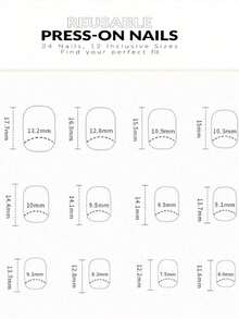 24 pièces Ensemble de stickers pour ongles courts ovales neutres, en matériau acrylique, dégradé nude et paillettes dorées, couvrance complète amovible, durable. L'ensemble comprend 1 feuille d'autocollants et 1 mini lime à ongles, convient pour un port quotidien. Faux ongles à presser - Multicolore - Voir 2