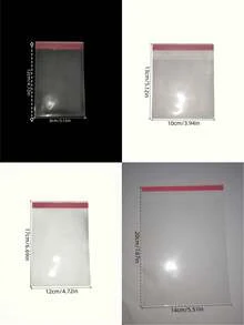 100pcs OPP Self-Adhesive Bags Wholesale, Clothing Shirt Packaging Self-Sealing Transparent Plastic Bags - Multicolor - View 9