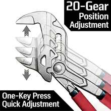 新款快速水泵钳，鹰嘴管钳，多功能可调通用钳家用维修工具 - 彩色 - 查看 4