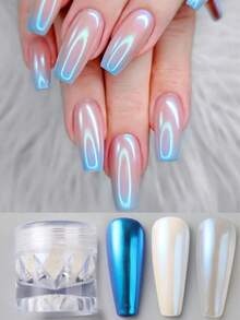 Holographic Nail Powder (1G/Pc) Delivers Stunning Shifting Pearlescent Effects For Impressive Manicures - Multicolor - View 2