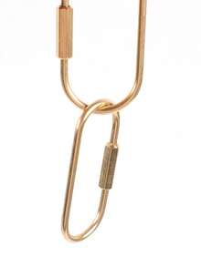 1个金色螺丝锁钥匙扣，极简风格金色钥匙链夹，男女通用登山扣钥匙圈，适用于背包、汽车、学校，哥特式Y2K风格 - 多款式 - 查看 7