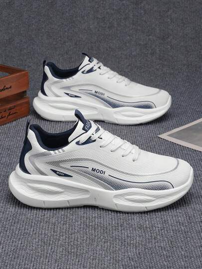 Giày thể thao nam đế dày phối màu, giày sneaker đế mềm chống trơn trượt thoải mái dành cho các hoạt động ngoài trời.