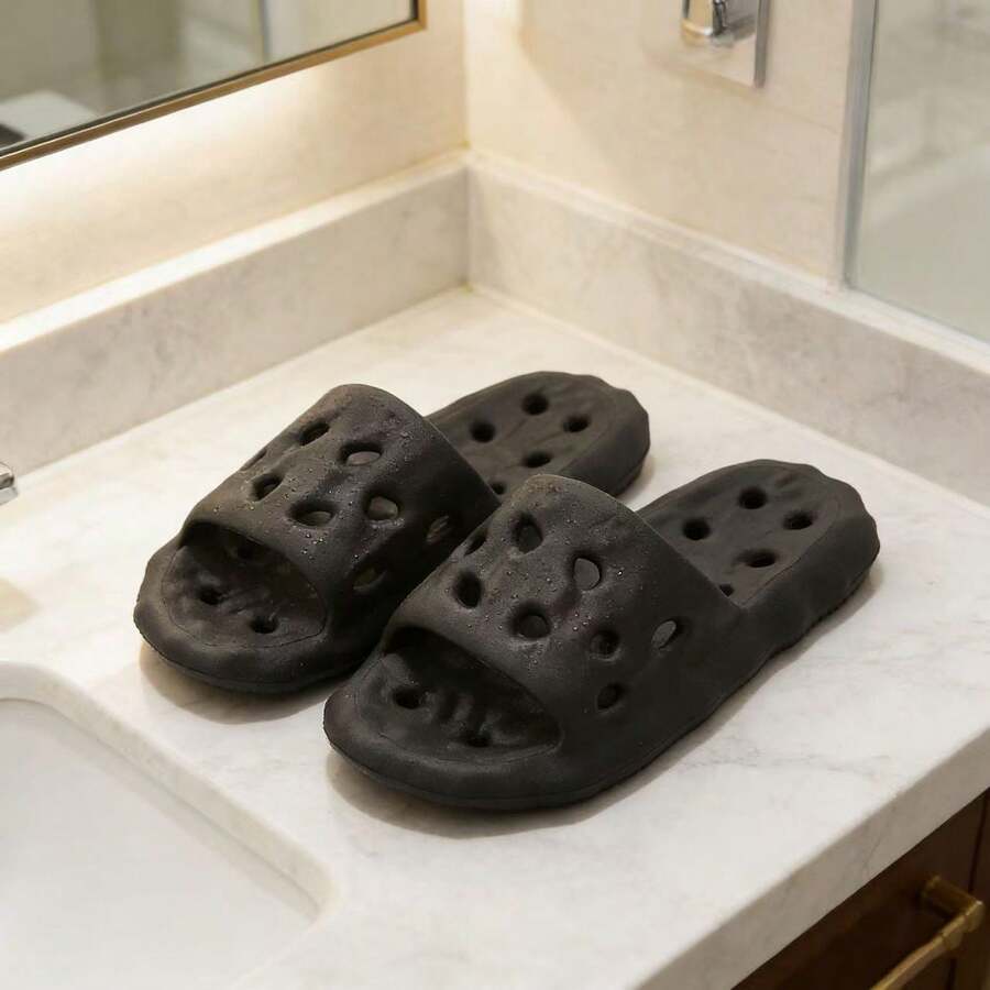 Bathroom Quick-Drying Slippers, Anti-Slip Hollow EVA Sandals, Breathable Shower Slippers For Home Use