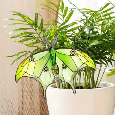2D Acrylic Butterfly Landscape Decor - Garden Planter Accessories, Potted Plant Tags, Planter Decorations, Acrylic Garden Decor Stakes, Suitable For Outdoor Wind And Rain Resistant Decoration On Potted Plants, Lawns, Patios, Whimsical Yard Art, Gift For Friends, 2D Flat