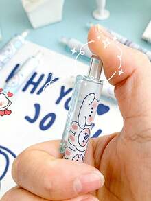 8支/套卡通动物造型中性笔，8支/4支/1支创意可爱兔耳中性笔，签名笔，文具用品，适合返校季和节日礼物 - 多色 - 查看 9