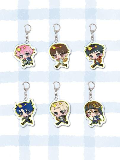 1 stuk acryl cartoon groot hoofd portret Q-versie P1Harmony karakterserie sleutelhanger, rugzakdecoratie/tasaccessoire/schooltasaccessoire/portemonneehanger, cadeau voor vrienden