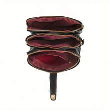 Women Crossbody Bag Fashion Phone Wallet Ladies Multi Pocket Shoulder Handbag - màu nâu - Xem 4