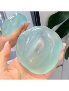 1个手工椰子油挤压球，蓝色或粉色，高延展性慢回弹，日常休闲娱乐减压 - 查看 3