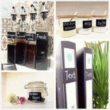 120pcs Reusable Waterproof Labels - Black Self-Adhesive Stickers, Suitable For Kitchen Containers, Spice Jars And Food Storage Boxes - Wave Pattern Design, Includes 1 White Chalk, Applicable For Mason Jars, Party Decorations, Crafts, Weddings, Storage, Glass Bottles, Home Kitchen Supplies (Essential For Kitchen Organization) - Multicolor - View 6