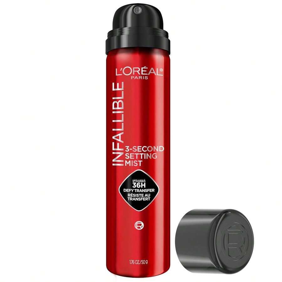 L'Oréal Paris L'Oreal Paris Infallible 3-Second Setting Spray Mist, Microfine Mist For Up To 36HR Wear, Clear, 1.76 Oz - 紅色 - 查看 1