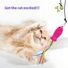 Bộ đồ chơi tương tác 12 món cho mèo, đồ chơi thú cưng cho mèo có trang trí lông vũ, chuông thu gọn, đầu cần câu thay thế, nhiều màu sắc khác nhau. - Nhiều màu - Xem 5